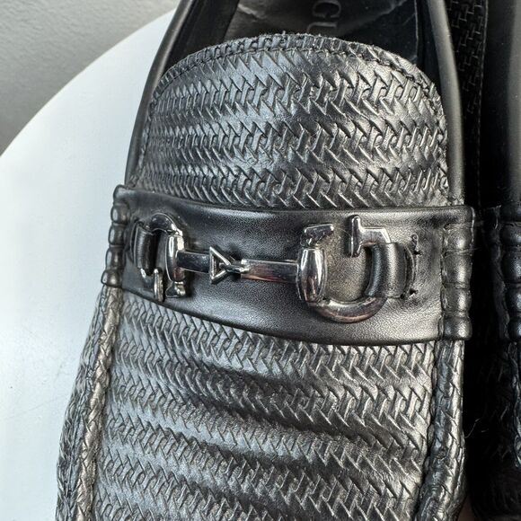 Guess‎ Shoes Men's Size 11 M Black Driving Loafers Slip On EUC Textured - Picture 3 of 7